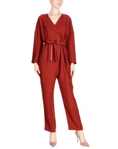 Soallure Woman Jumpsuit Brick Size 4 Polyester In Red