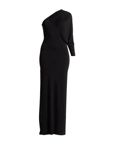 Soallure Woman Maxi Dress Black Size 6 Polyester, Elastane