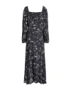 Soallure Woman Maxi Dress Black Size 6 Viscose In Animal Print