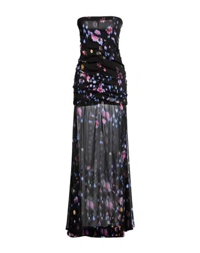 Soallure Woman Maxi Dress Black Size 8 Polyester In Multi
