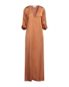 Soallure Woman Maxi Dress Camel Size 6 Polyester, Elastane In Beige