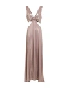 Soallure Woman Maxi Dress Taupe Size 8 Polyester, Elastane In Grey