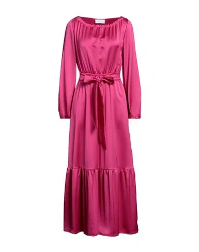 Soallure Woman Long Dress Fuchsia Size 8 Polyester In Pink