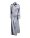 Soallure Woman Maxi Dress Grey Size 8 Polyester