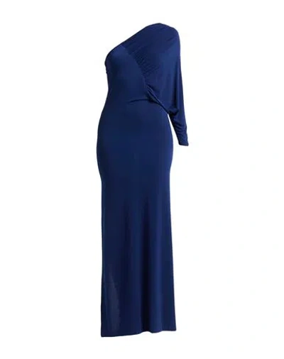 Soallure Woman Maxi Dress Midnight Blue Size 10 Polyester, Elastane