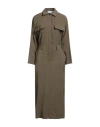 Soallure Woman Maxi Dress Military Green Size 4 Viscose, Polyester