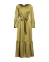 Soallure Woman Long Dress Military Green Size 10 Polyester