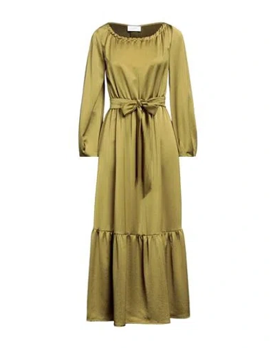 Soallure Woman Long Dress Military Green Size 10 Polyester