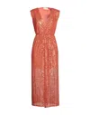 Soallure Long Dresses In Orange