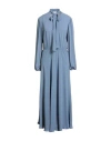 Soallure Woman Maxi Dress Slate Blue Size 10 Polyester