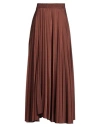 Soallure Woman Maxi Skirt Brown Size 10 Polyester, Elastane In Brown