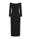 SOALLURE SOALLURE WOMAN MIDI DRESS BLACK SIZE 6 COTTON, POLYAMIDE, ELASTANE