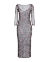 Soallure Woman Midi Dress Black Size 6 Polyester