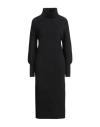 Soallure Woman Midi Dress Black Size M Viscose, Polyester, Polyamide