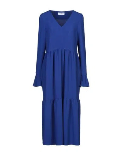Soallure Midi Dresses In Bright Blue