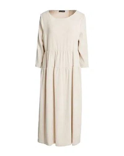 Soallure Woman Midi Dress Cream Size 2 Polyester, Polyamide, Elastane In White