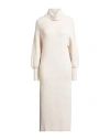 Soallure Woman Midi Dress Cream Size S Viscose, Polyester, Polyamide In Neutral