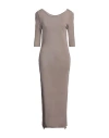 Soallure Woman Midi Dress Light Brown Size S Viscose, Polyamide In Beige