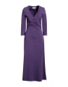 Soallure Woman Midi Dress Purple Size 4 Viscose, Nylon, Elastane