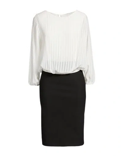 Soallure Woman Midi Dress White Size 6 Polyester
