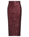 Soallure Woman Midi Skirt Brick Size 6 Polyester, Elastane In Red