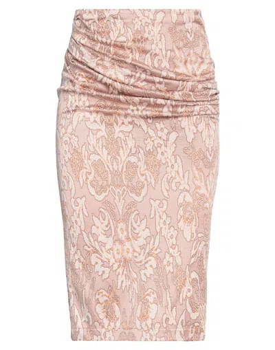 Soallure Midi Skirts In Beige