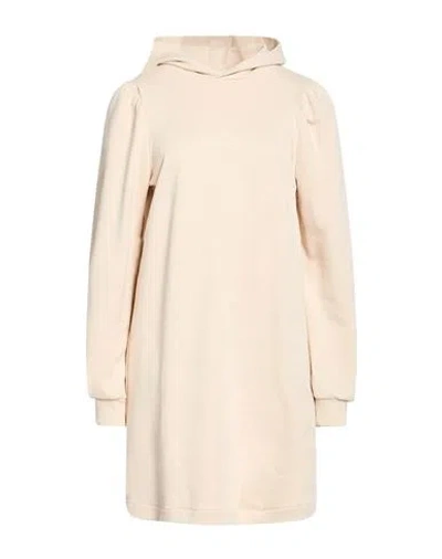 Soallure Woman Mini Dress Beige Size 6 Cotton In Neutral