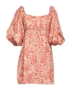 Soallure Woman Short Dress Beige Size 8 Linen In Beige