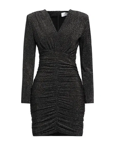 Soallure Woman Mini Dress Black Size 2 Viscose, Polyethylene, Polyamide, Elastane