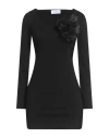 Soallure Woman Mini Dress Black Size 6 Viscose, Polyamide, Elastane In Black