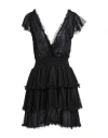 Soallure Woman Mini Dress Black Size 8 Polyamide