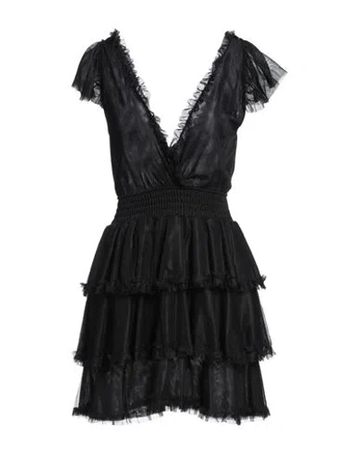 Soallure Woman Mini Dress Black Size 8 Polyamide In Black