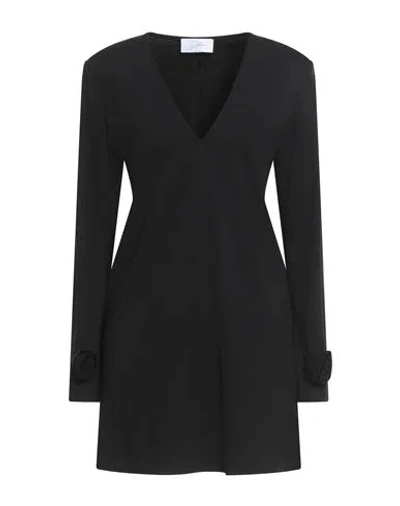 Soallure Woman Mini Dress Black Size 8 Viscose, Nylon, Elastane