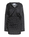 Soallure Woman Mini Dress Black Size 8 Viscose, Polyester In Black