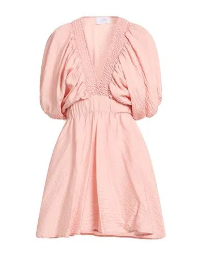 Soallure Woman Mini Dress Blush Size 6 Viscose, Polyamide In Pink