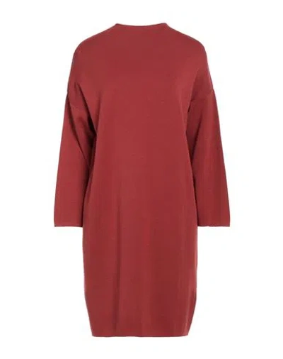 Soallure Woman Mini Dress Brick Size M Viscose, Polyester In Red