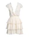 Soallure Woman Mini Dress Cream Size 8 Polyamide In White