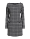 Soallure Woman Mini Dress Grey Size 6 Polyester, Viscose, Elastane