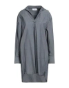 Soallure Woman Mini Dress Grey Size 8 Cotton In Grey