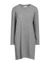 Soallure Woman Mini Dress Grey Size M Viscose, Polyester, Polyamide In Grey