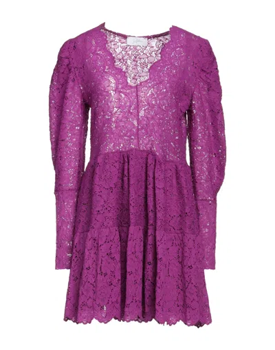 Soallure Short Dresses In Purple