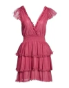 Soallure Woman Short Dress Mauve Size 6 Polyamide In Purple