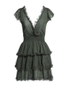 Soallure Woman Mini Dress Military Green Size 4 Polyamide In Green