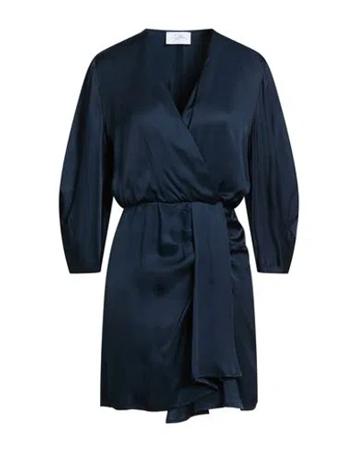 Soallure Woman Mini Dress Navy Size 10 Viscose In Blue