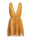 Soallure Woman Mini Dress Marigold Size 8 Polyester, Elastane In Yellow