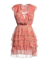 Soallure Woman Mini Dress Orange Size 4 Polyester