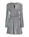 Soallure Short Dresses In Silver