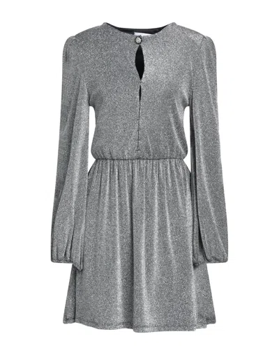 Soallure Short Dresses In Silver