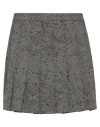 Soallure Woman Mini Skirt Grey Size 6 Polyester, Polyamide, Elastane