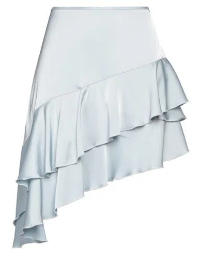 Soallure Woman Mini Skirt Sky Blue Size 6 Polyester In Blue